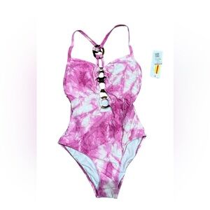 Kohl's Pink and White Kids One Piece Swimsuit